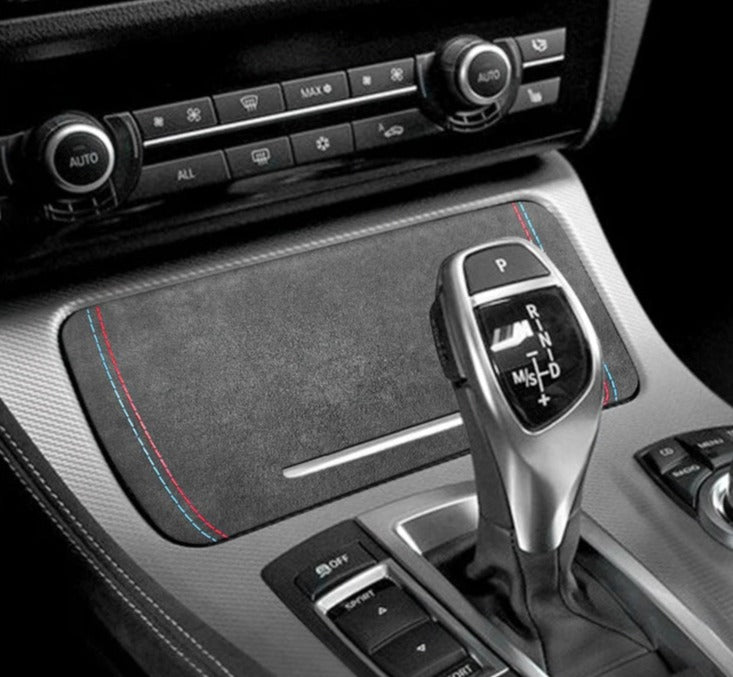 BMW F10 / F18 Alcantara / Carbon Fiber Leather Console Storage Cover Trim