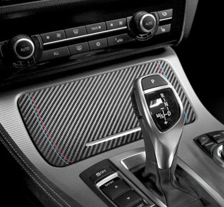 BMW F10 / F18 Alcantara / Carbon Fiber Leather Console Storage Cover Trim