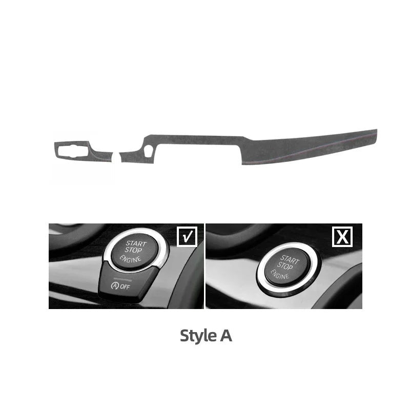 Aftermarket F10 / F18 Alcantara / Carbon Fiber Leather Dash Cover Trim – BMW Compatible