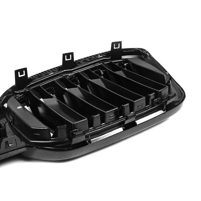 Aftermarket Dry Carbon Fiber Double Slat Grille – Fits BMW G01, G02