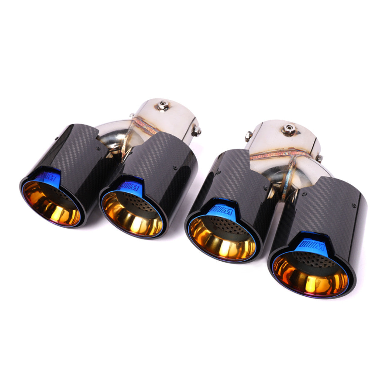 Aftermarket Carbon Fiber G42 M Performance Quad Exhaust Tips for M240i / M340i / M440i BMW – Fits BMW G20, G22, G42