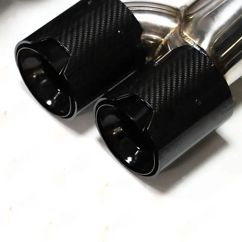 Aftermarket Carbon Fiber M Performance Quad Exhaust Tips w/ Clamp for M240i / M340i / M440i BMW – BMW Compatible