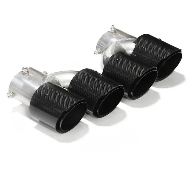 Aftermarket Carbon Fiber G42 M Performance Quad Exhaust Tips for M240i / M340i / M440i BMW – Fits BMW G20, G22, G42