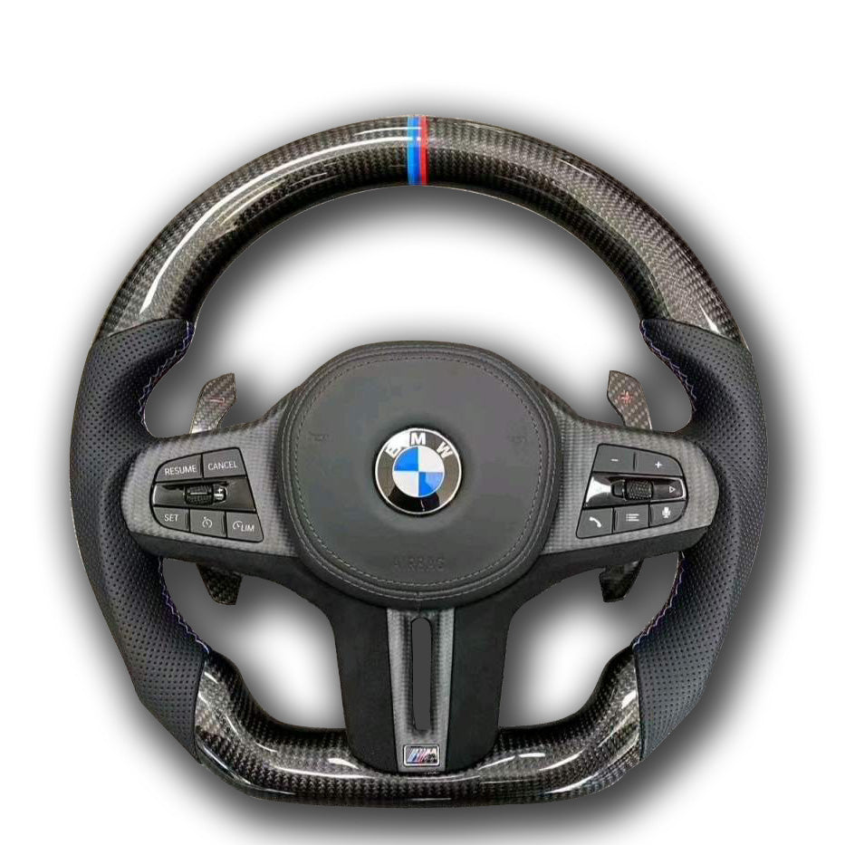 Aftermarket Custom LED Carbon Fiber Steering Wheel for BMW G Chassis & F Chassis – BMW Compatible