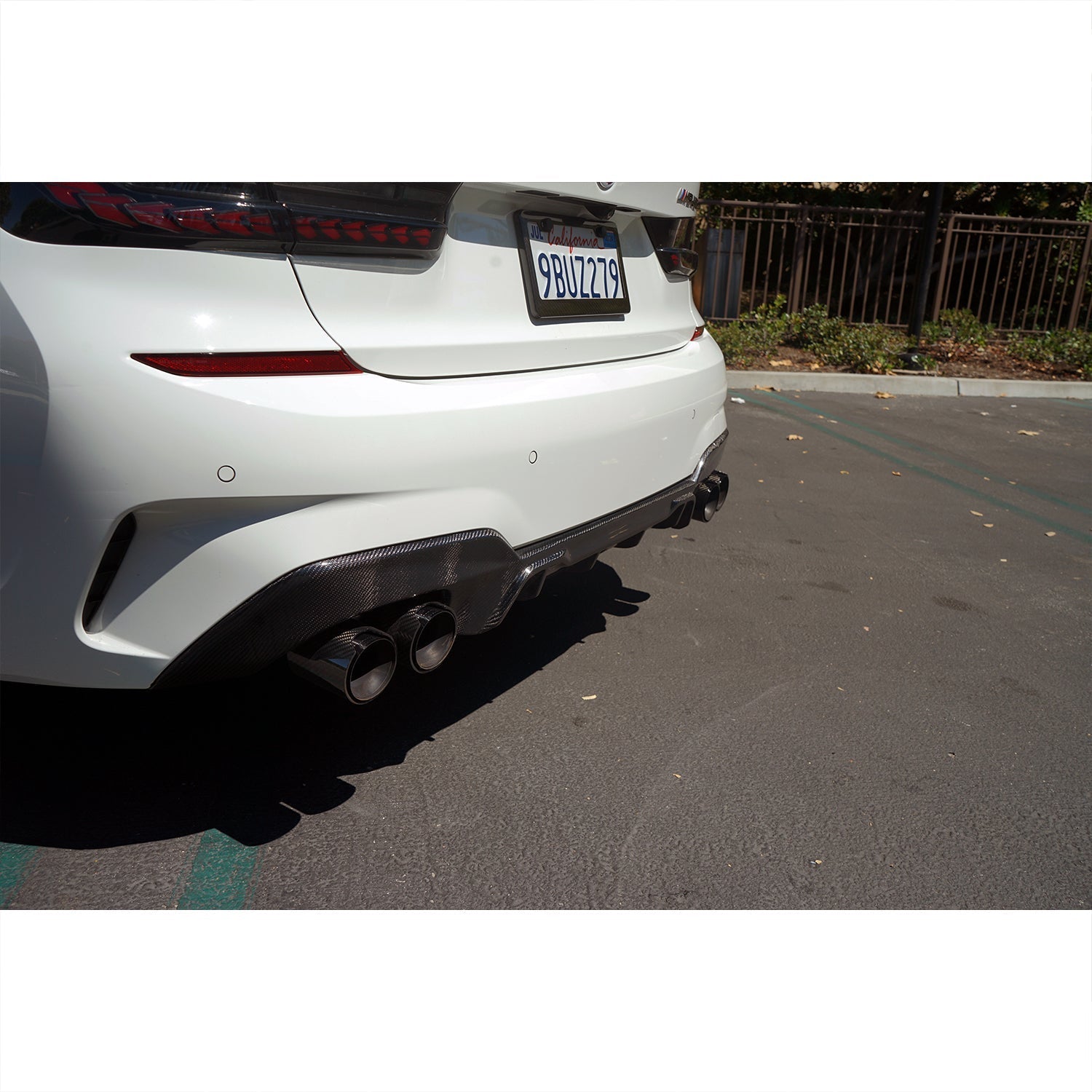 Aftermarket Carbon Fiber M Performance Style Rear Diffuser – Fits BMW G20