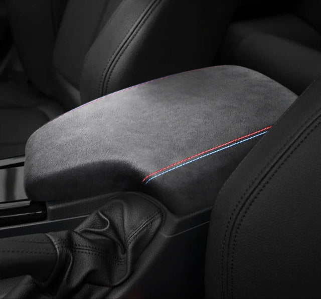 BMW F30 / F32 / F34 / F36 Alcantara / Carbon Fiber Leather Armrest Interior Trim