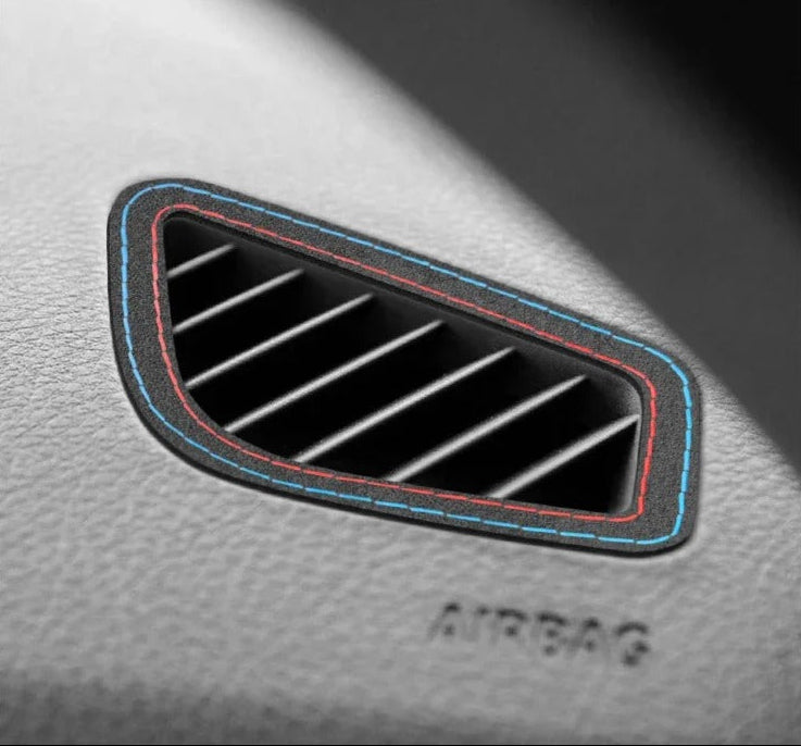 BMW F30 / F32 / F34 / F36 Alcantara / Carbon Fiber Leather Dashboard Vent Interior Trim