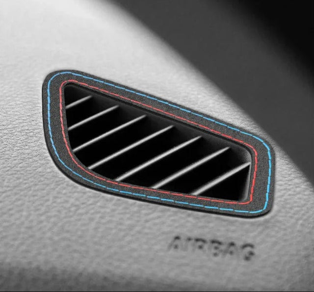 BMW F30 / F32 / F34 / F36 Alcantara / Carbon Fiber Leather Dashboard Vent Interior Trim