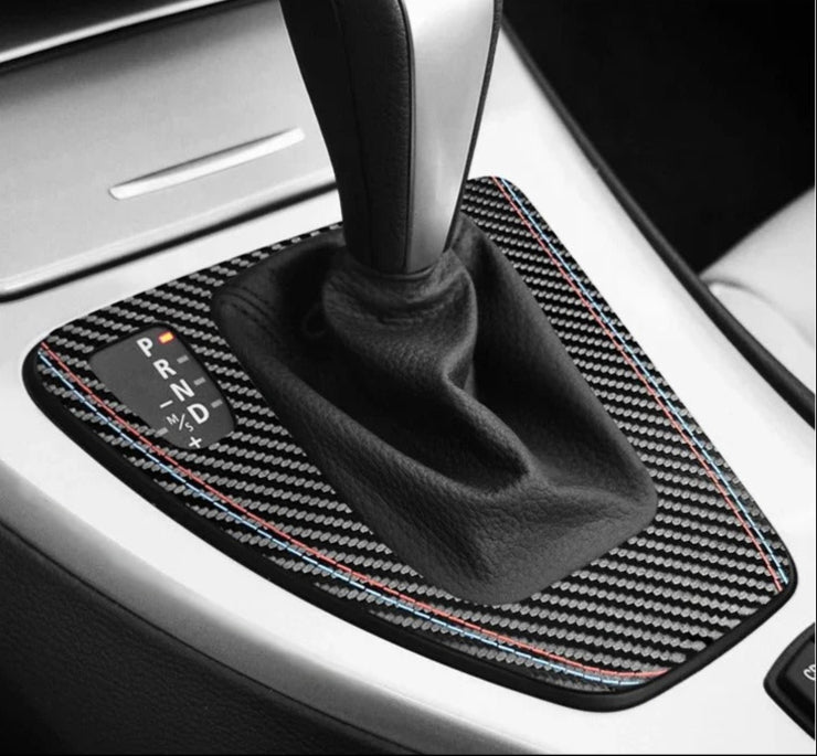 BMW Alcantara / Carbon Leather Gear Shifter Panel Trim for E90 / E92 BMW M3