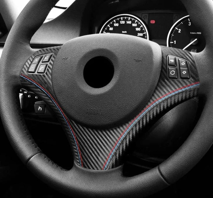 BMW Alcantara / Carbon Leather Steering Wheel Trim for E90 / E92 BMW M3