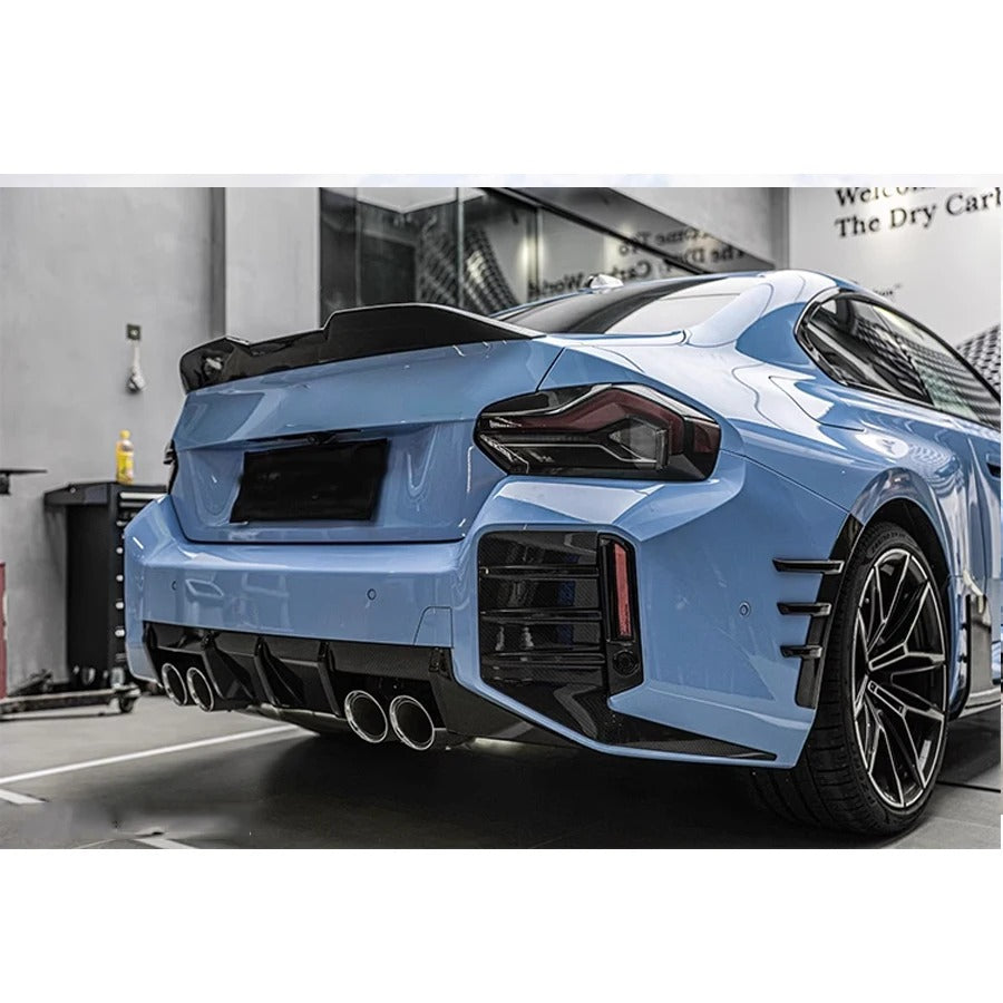 BMW G87 Dry Carbon Fiber Rear Bumper Side Air Vent Trim