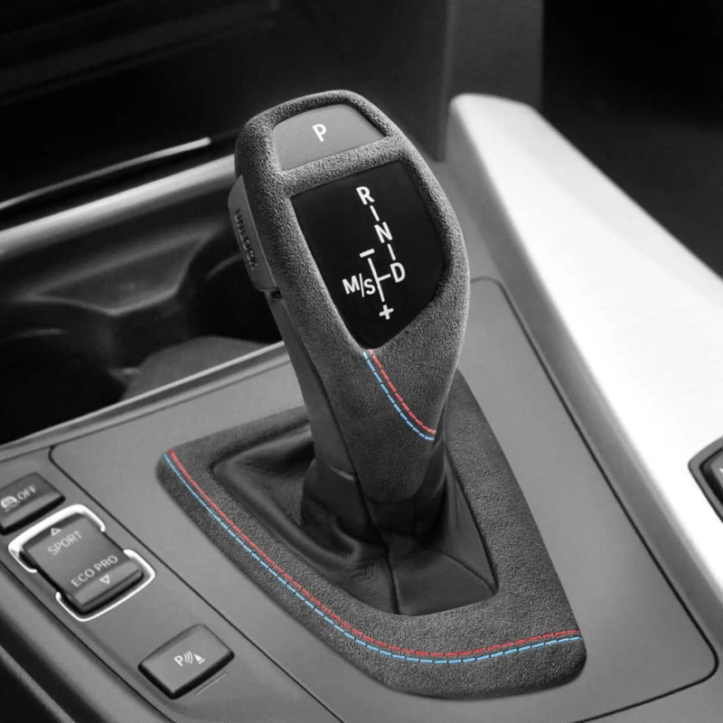 BMW F30 / F32 / F34 / F36 Alcantara / Carbon Fiber Leather Gear Shifter Interior Trim