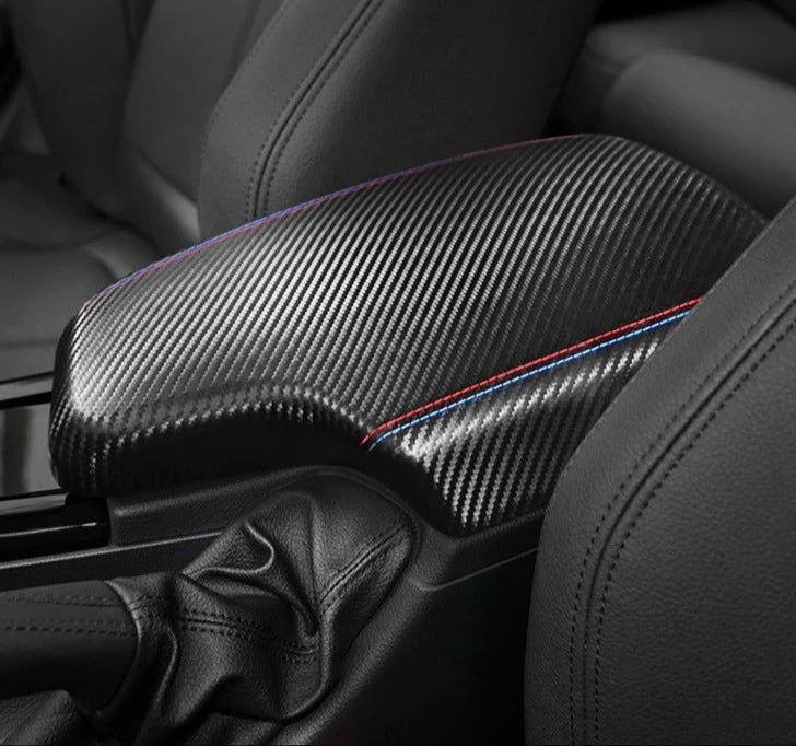 Aftermarket F30 / F32 / F34 / F36 Alcantara / Carbon Fiber Leather Armrest Interior Trim – BMW Compatible