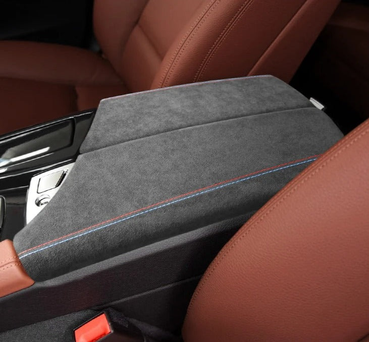 BMW F10 / F18 Alcantara / Carbon Fiber Leather Armrest Cover Trim