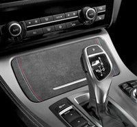 BMW F10 / F18 Alcantara / Carbon Fiber Leather Console Storage Cover Trim