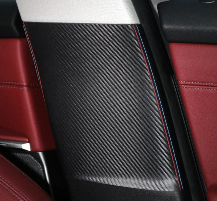 BMW F10 / F18 Alcantara / Carbon Fiber Leather B Pillar Cover Trim
