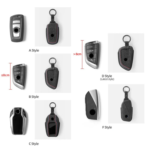 BMW F10 / F22 / F30 / F32 / G20 / G22 / G42 Alcantara Key Case / Keychain