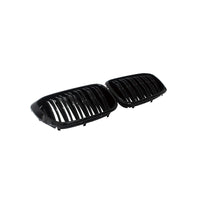 Aftermarket Carbon Fiber G02 ABS Gloss Black Double Slat Grille – Fits BMW G01, G02