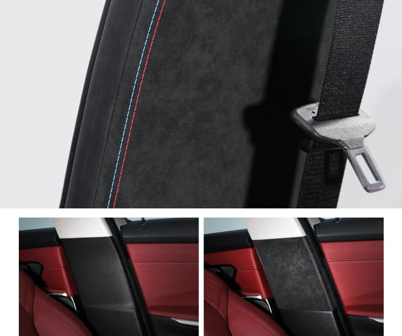 BMW F10 / F18 Alcantara / Carbon Fiber Leather B Pillar Cover Trim