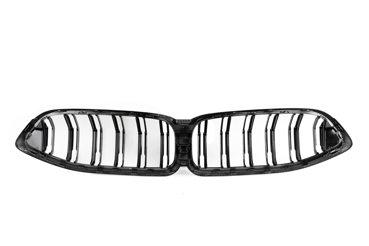Aftermarket F91 / F92 / F93 / G16 Dry Carbon Fiber / Carbon Style Double Slat Grille – Fits BMW G14, G15, G16