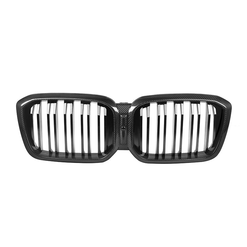 Aftermarket Dry Carbon Fiber Double Slat Grille – Fits BMW G01, G02