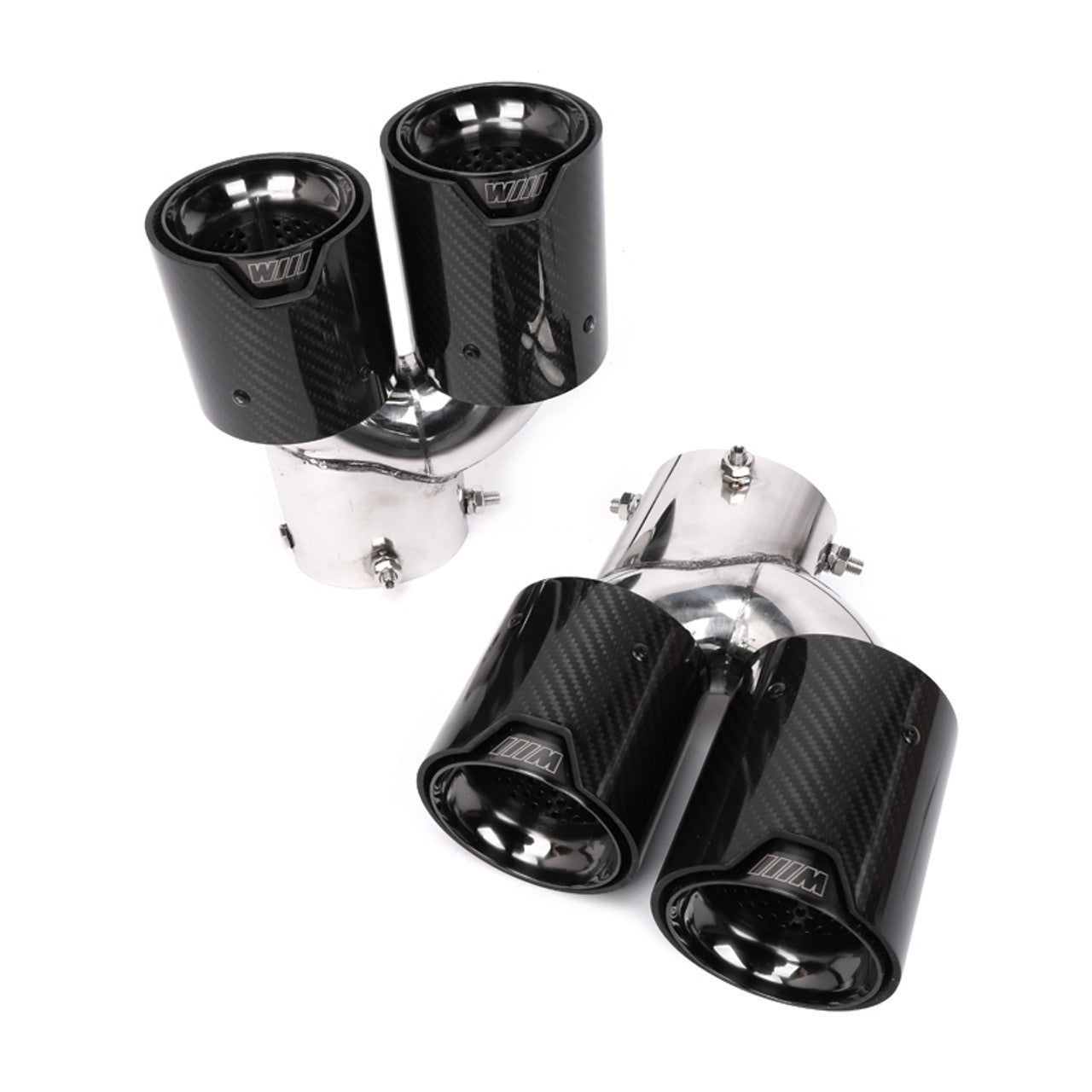 Aftermarket Carbon Fiber G42 M Performance Quad Exhaust Tips for M240i / M340i / M440i BMW – Fits BMW G20, G22, G42