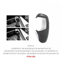 BMW F20 / F21 / F22 / F23 Alcantara Interior Gear Shifter Cover Trim W/ Stitching