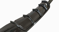 Aftermarket F32 M Performance Carbon Fiber Style ABS Plastic Rear Diffuser – BMW Compatible