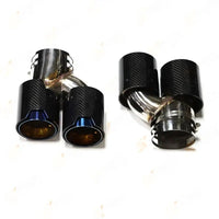 Aftermarket Carbon Fiber M Performance Quad Exhaust Tips w/ Clamp for M240i / M340i / M440i BMW – BMW Compatible