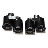 Aftermarket Carbon Fiber G42 M Performance Quad Exhaust Tips – Fits BMW G20, G22, G42