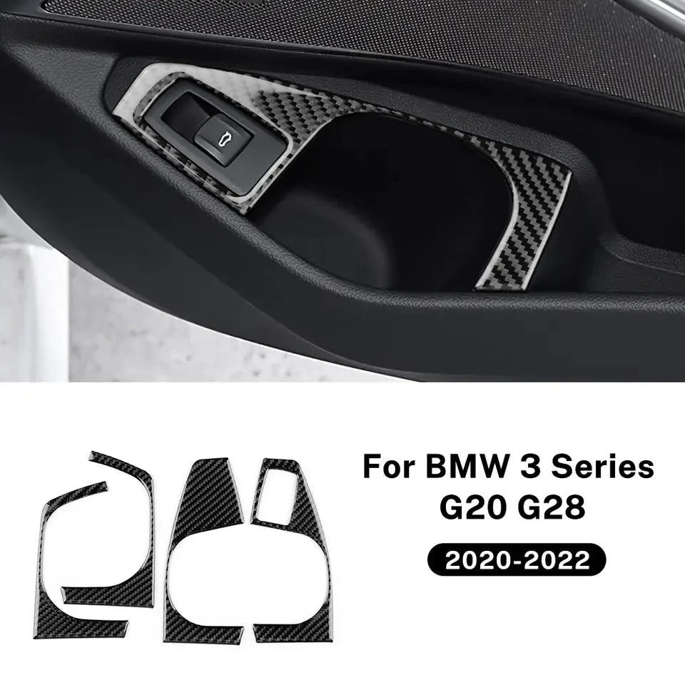 BMW G20 Door Cup Holder Carbon Fiber Trim