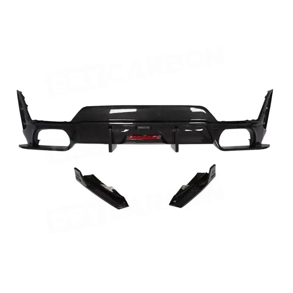Aftermarket Dry Carbon Fiber or ABS Plastic Led Rear Diffuser – Fits BMW G20