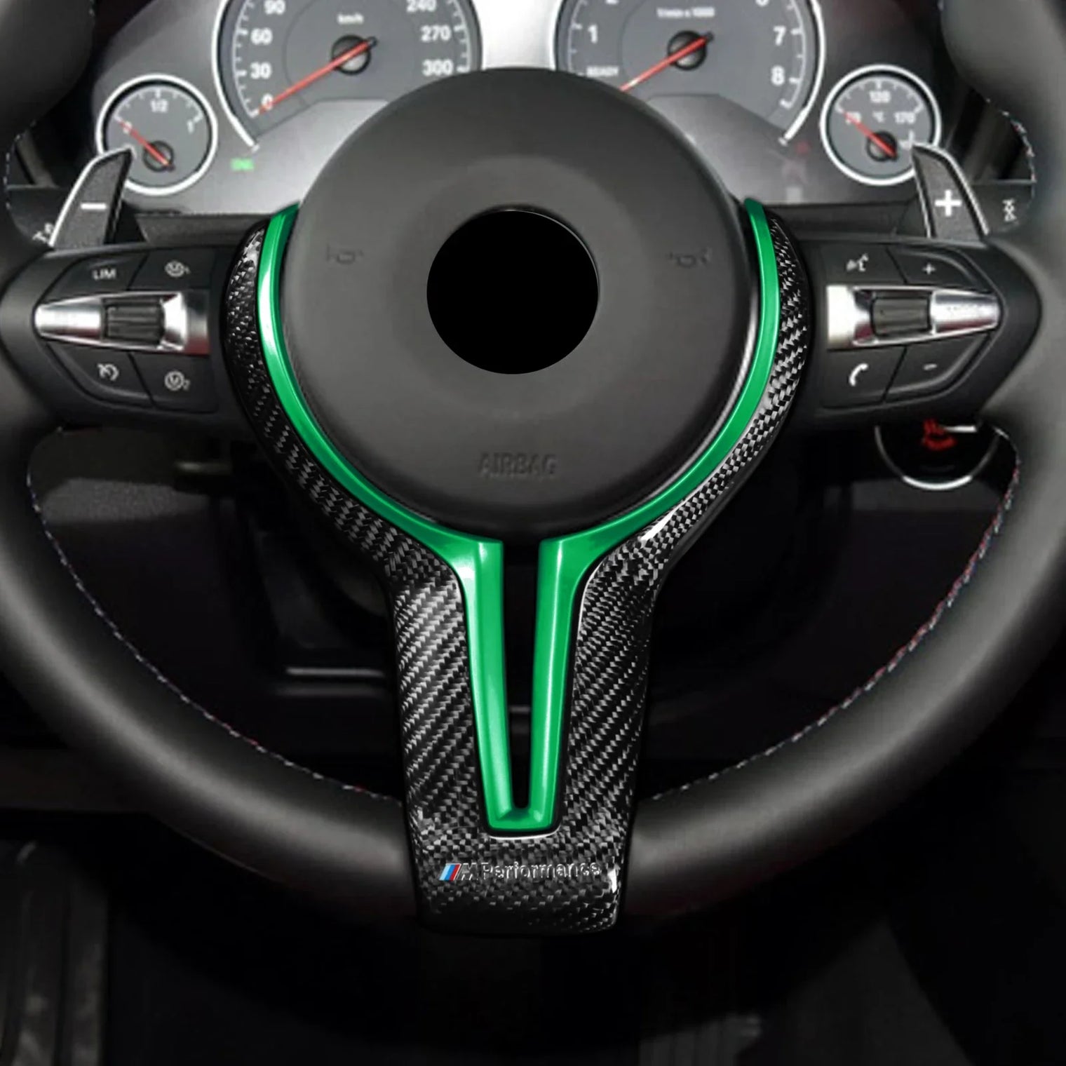 BMW M Sport Carbon Fiber Steering Wheel Cover Trim for F Chassis BMW 1 2 3 4 5 6 7 Series