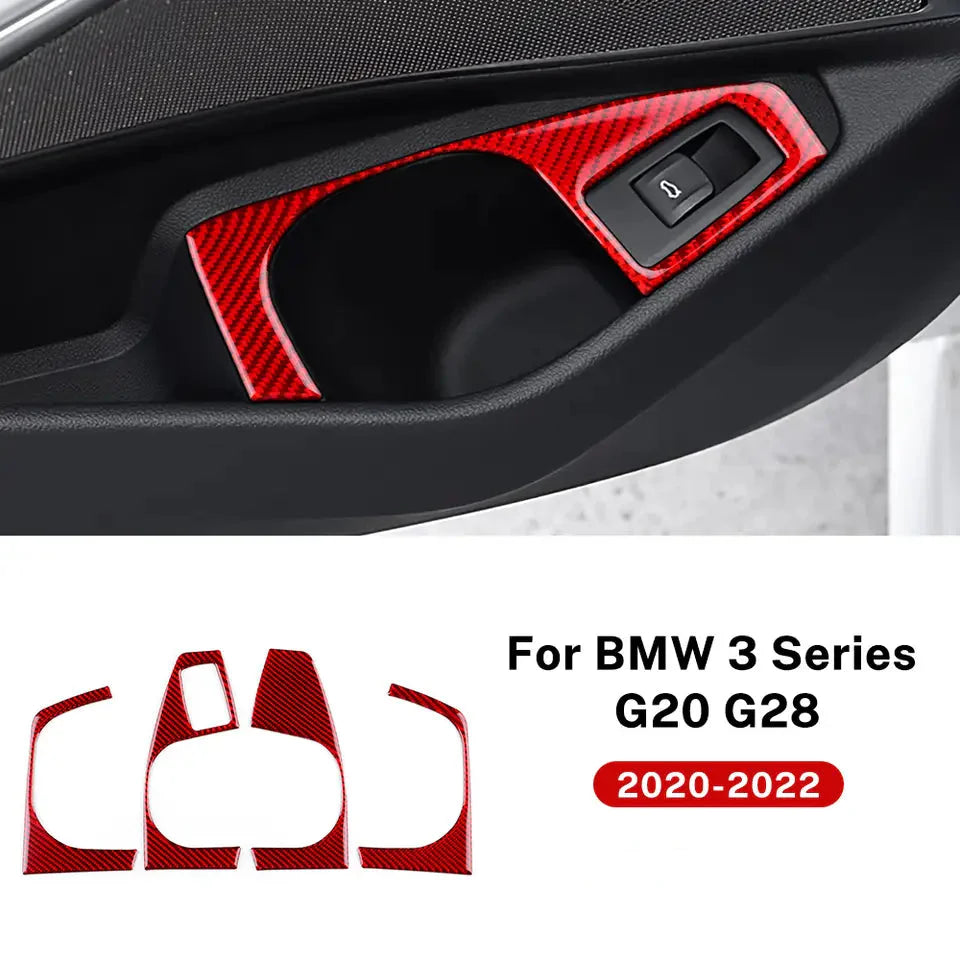 BMW G20 Door Cup Holder Carbon Fiber Trim