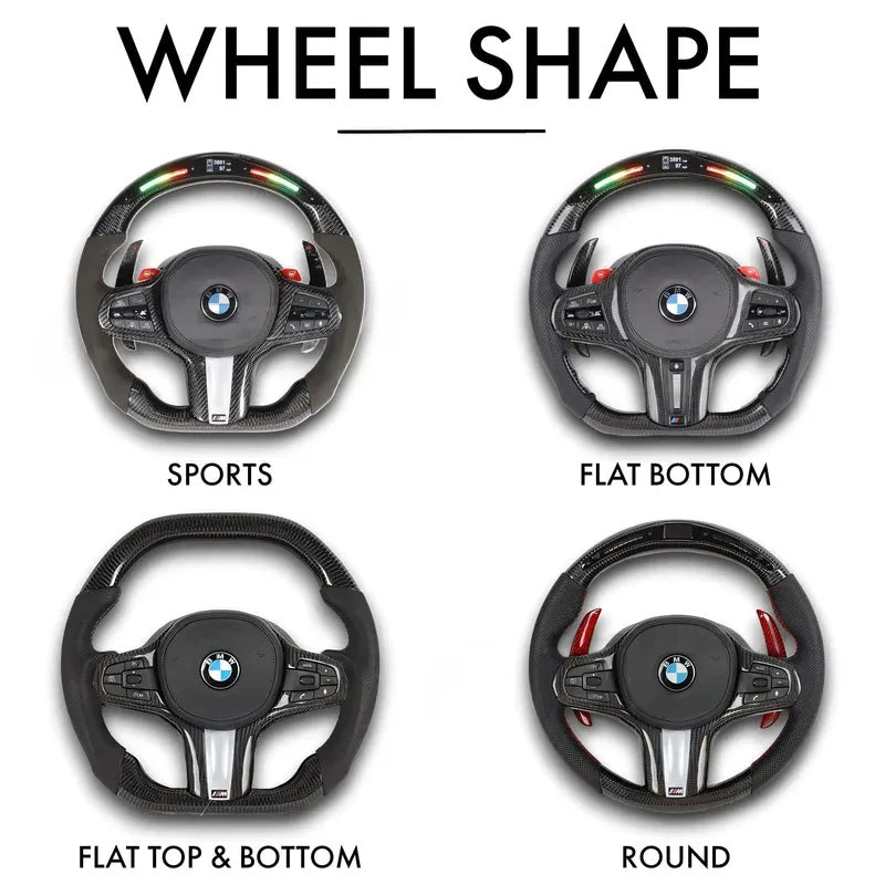 Custom LED Carbon Fiber Steering Wheel for BMW G Chassis & F Chassis