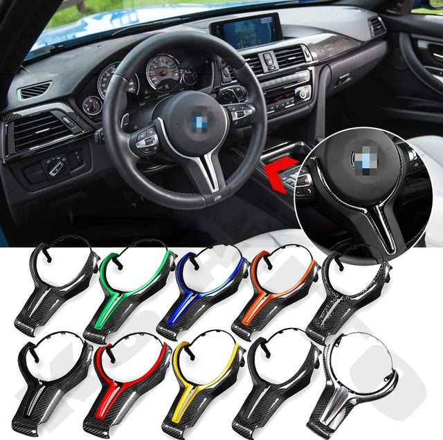 BMW M Sport Carbon Fiber Steering Wheel Cover Trim for F Chassis BMW 1 2 3 4 5 6 7 Series