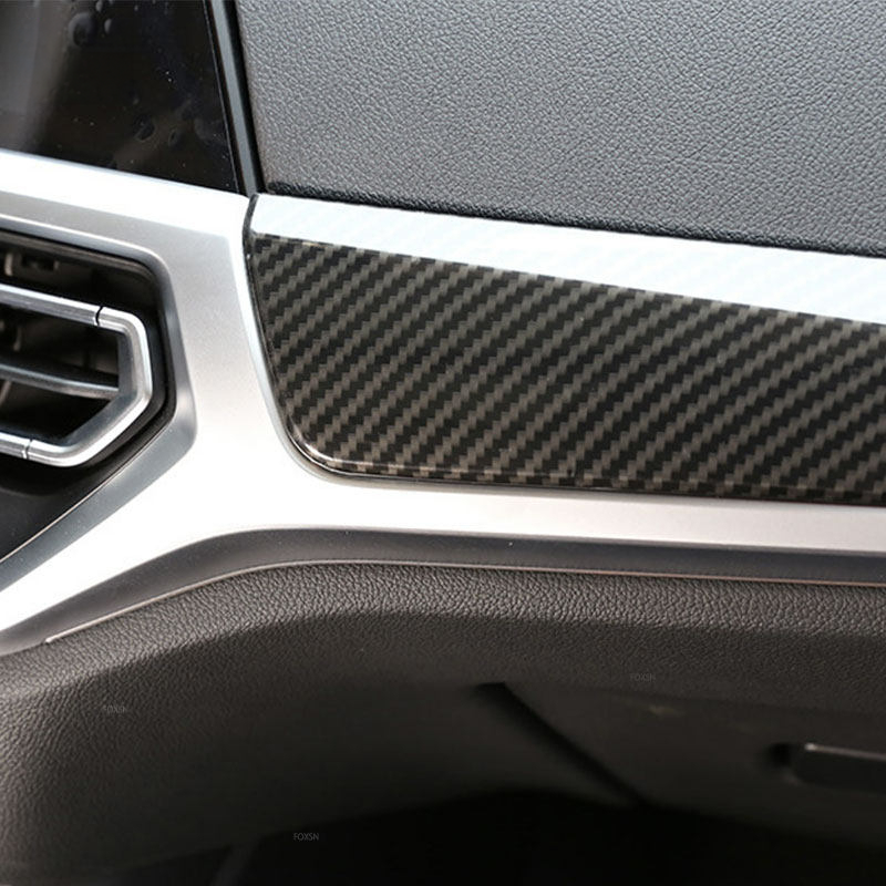 Aftermarket ABS Plastic Carbon Fiber Style Interior Dashboard & Air Vent Interior Trim – Fits BMW G20, G21