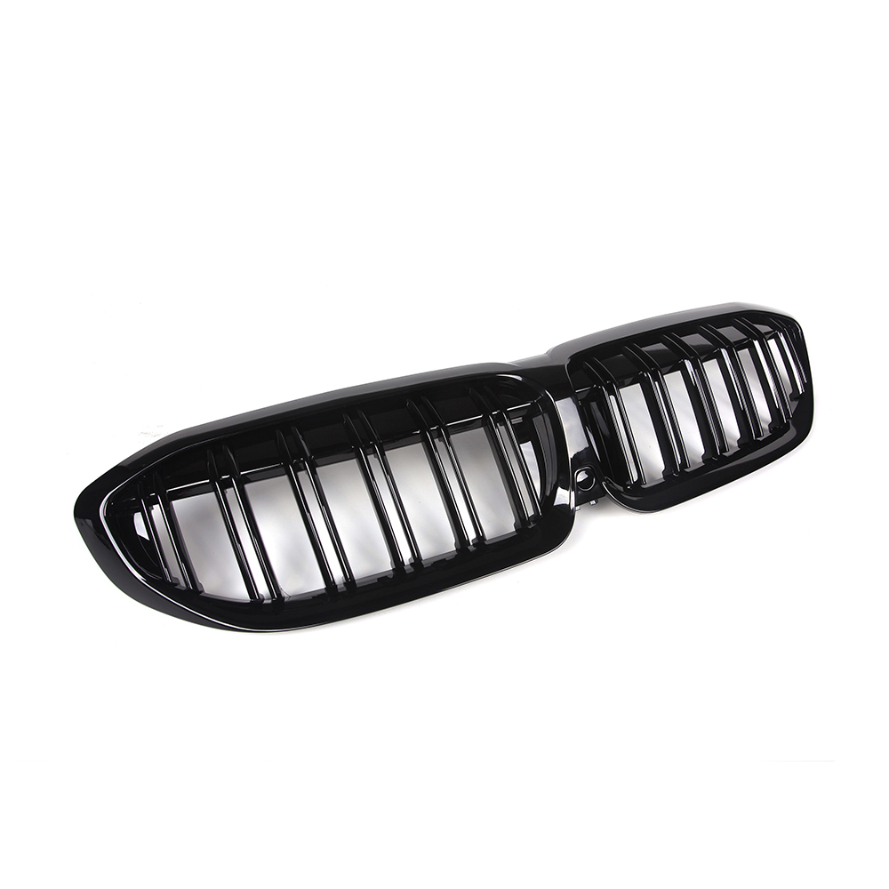 Aftermarket Carbon Fiber G28 ABS Double Slat Gloss Black Front Grille – Fits BMW G20, G28