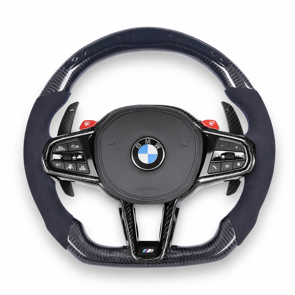 Aftermarket 2025 LCI Style Custom Carbon Fiber Steering Wheel for G Chassis (Retrofit All G & F Chassis Models) – BMW Compatible