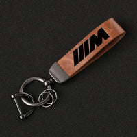 Aftermarket Carbon Fiber F10 / F22 / F30 / F32 / G42 Leather M Keychain – Fits BMW G20, G22, G42