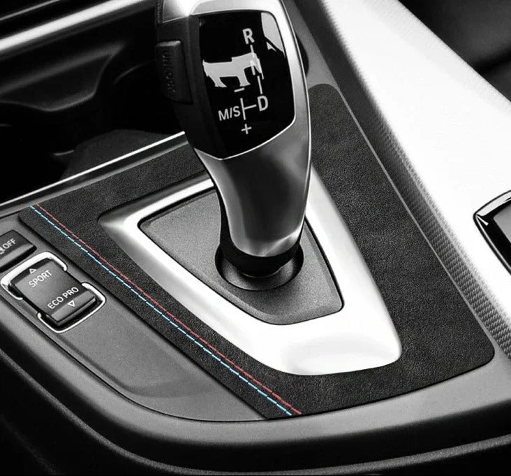 BMW F30 / F32 / F34 / F36 Alcantara / Carbon Fiber Leather Gearbox Interior Trim