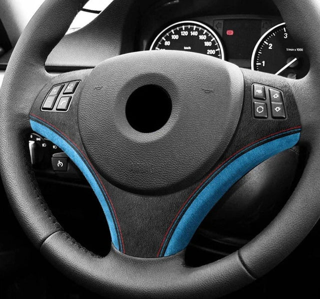 BMW Alcantara / Carbon Leather Steering Wheel Trim for E90 / E92 BMW M3