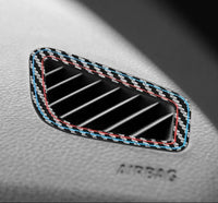 BMW F30 / F32 / F34 / F36 Alcantara / Carbon Fiber Leather Dashboard Vent Interior Trim