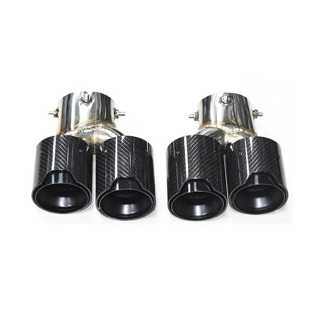 Aftermarket Carbon Fiber G42 M Performance Quad Exhaust Tips for M240i / M340i / M440i BMW – Fits BMW G20, G22, G42