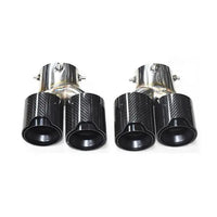 Aftermarket Carbon Fiber G42 M Performance Quad Exhaust Tips for M240i / M340i / M440i BMW – Fits BMW G20, G22, G42
