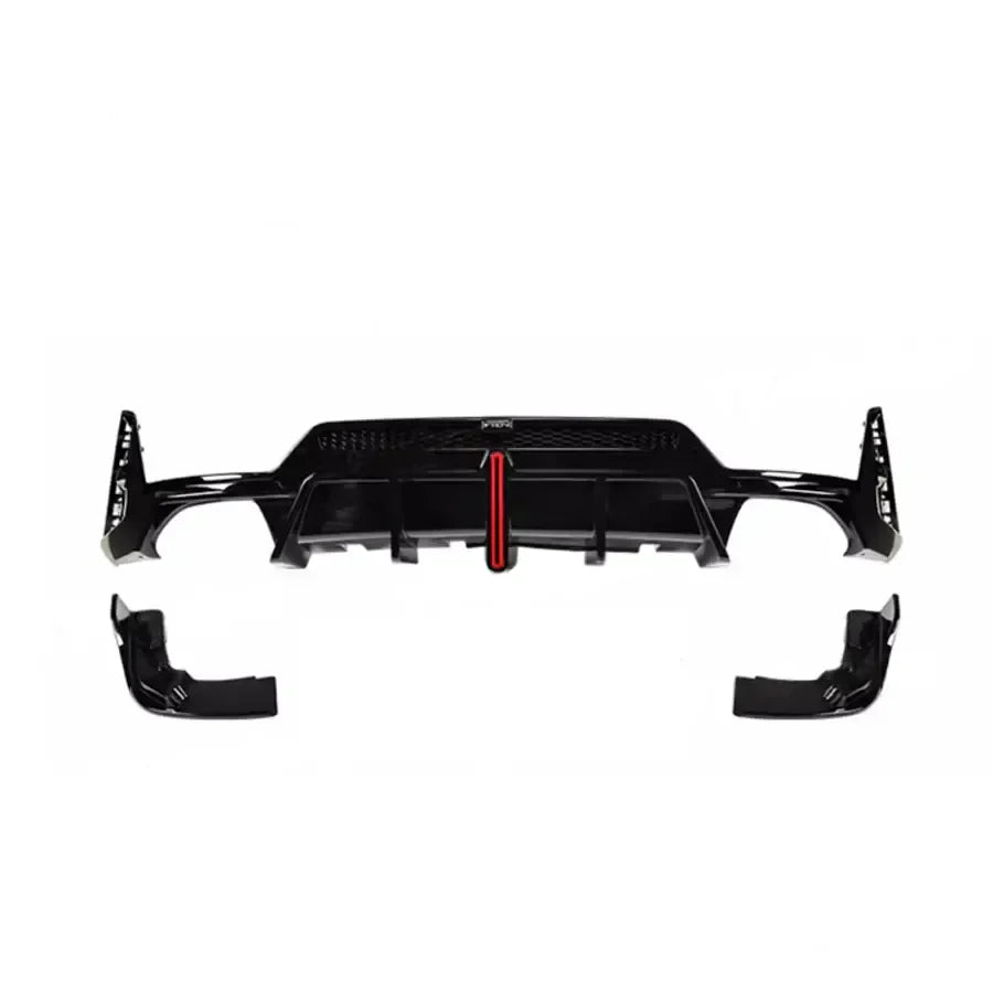 Aftermarket Carbon Fiber G20 ABS M Style 3 Piece Diffuser with Led – Fits BMW G20