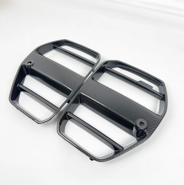 Aftermarket St Style Carbon Fiber Front Grille – Fits BMW G80, G82, G83
